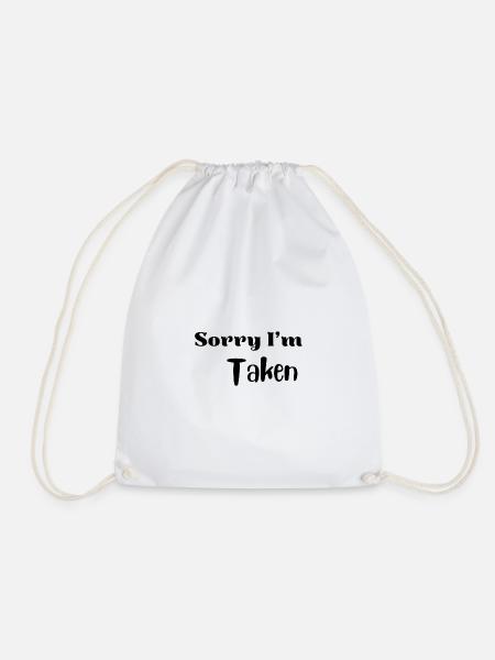 Funny Valentine Love Shirt - Drawstring Bag - white