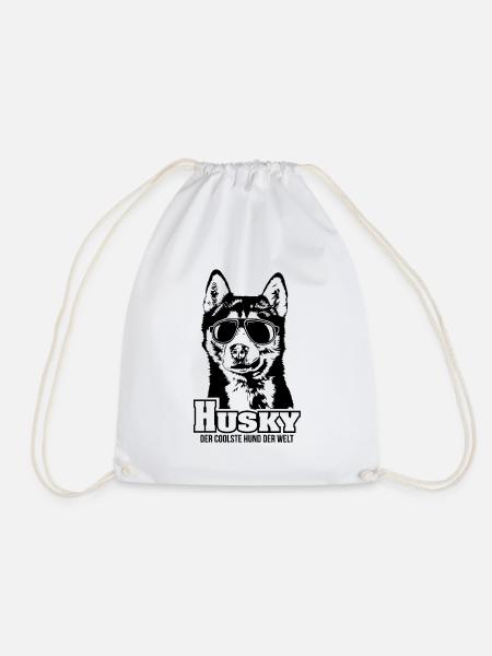 Siberian HUSKY coolster Hund Hundespruch - Turnbeutel - Weiß