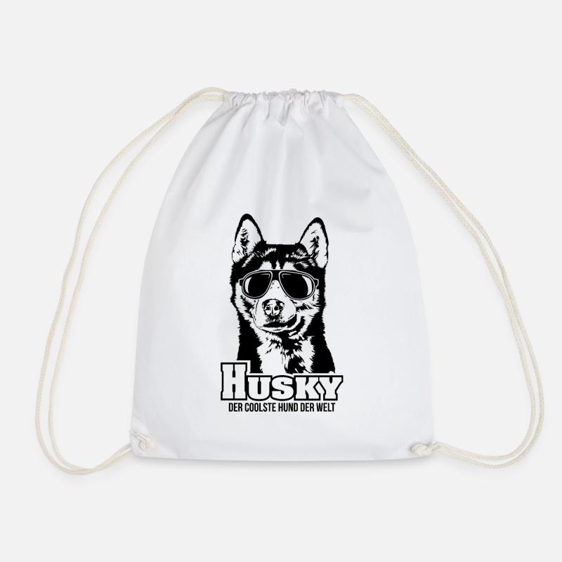 Siberian HUSKY coolster Hund Hundespruch - Turnbeutel - Weiß