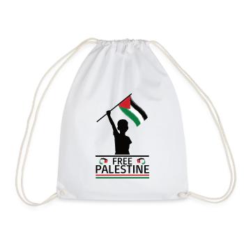 Free Palestine Gaza West Bank - Turnbeutel - Weiß - Vorne