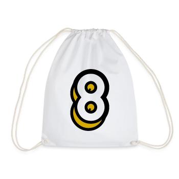 8. 8 ANS. 8e ANNIVERSAIRE. ANNIVERSAIRE 8 ANS - Sac de sport léger - blanc - Devant