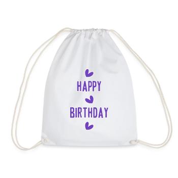 ALLES GUTE ZUM GEBURTSTAG!. ALLES GUTE ZUM GEBURTSTAG!. JAHRESTAG. - Turnbeutel - Weiß - Vorne