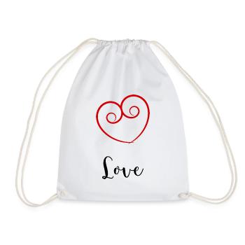 PAAR. ICH HABE GERADE GEHEIRATET. Junggesellinnenabschied. VALENTINSTAG. MARIES - Turnbeutel - Weiß - Vorne
