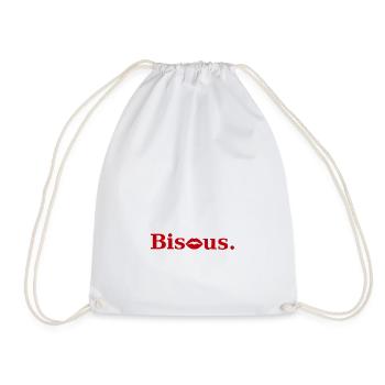 bisous lèvres rouges - Sac de sport léger - blanc - Devant