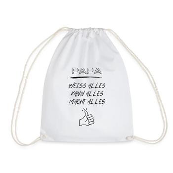 Papa, sait tout, peut tout faire, fait tout - Sac de sport léger - blanc - Devant