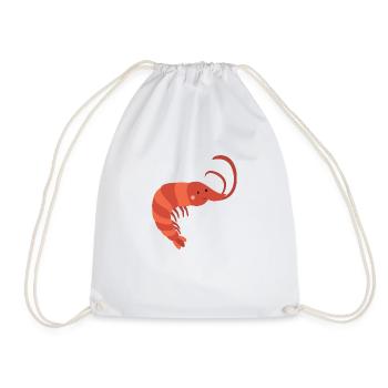 shrimp - Drawstring Bag - white - Front