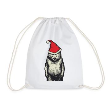 Ours polaire, ours, Noël, drôle, cool - Sac de sport léger - blanc - Devant