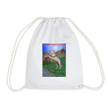El unicornio es magico - Drawstring Bag - white - Front