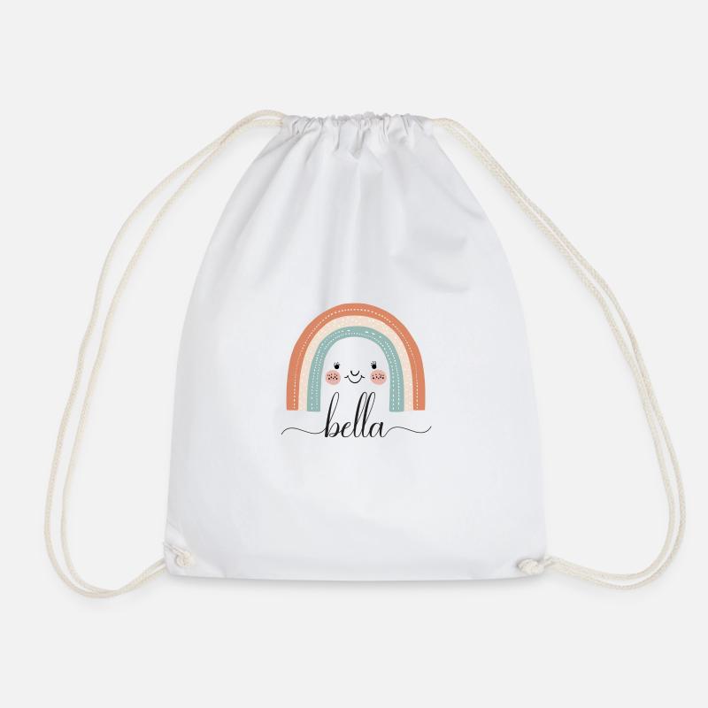 Bella! Rainbow, customizable - Drawstring Bag - white