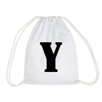 Y - Drawstring Bag - white - Front