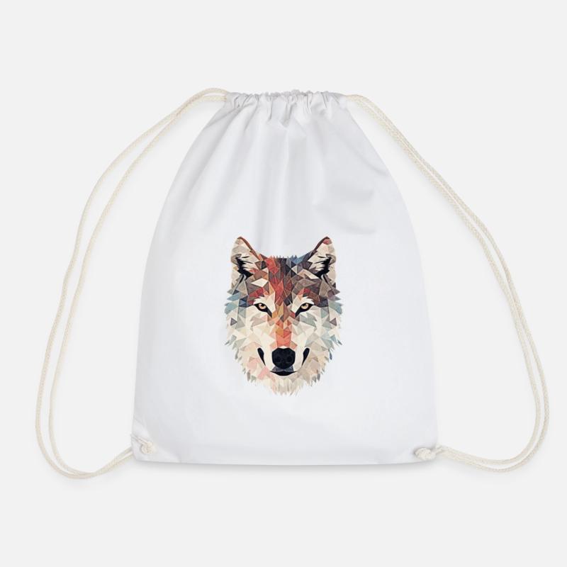 Wolf Wölfe Geschenk - Turnbeutel - Weiß