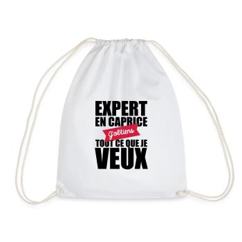 expert en caprice j'obtiens tout ce que je veux - Sac de sport léger - blanc - Devant