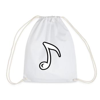 Note de musique note de musique symbole musical - Sac de sport léger - blanc - Devant