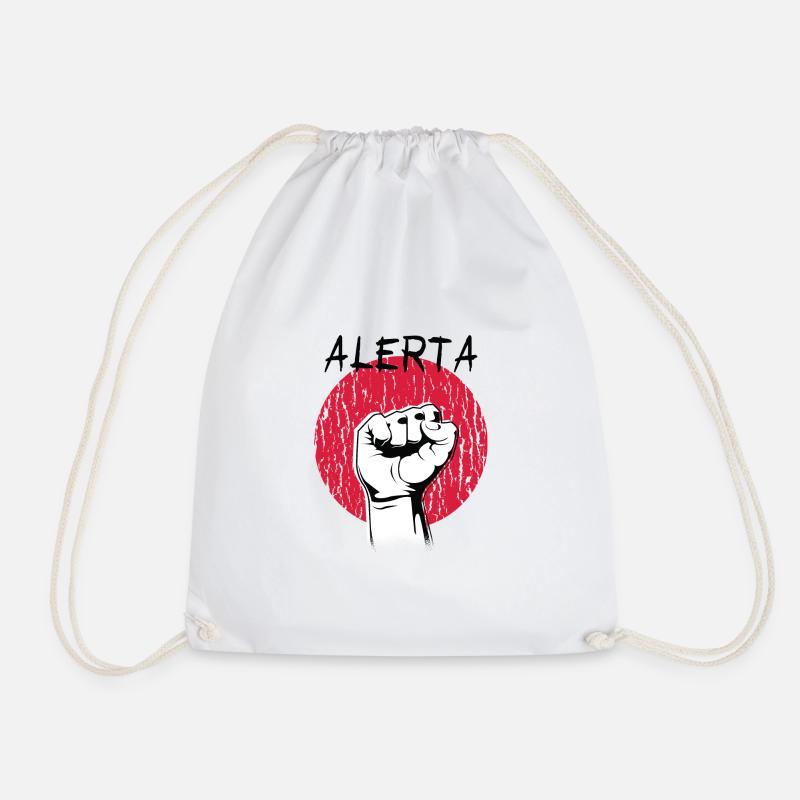 Alerta - Freedom and Equality - Drawstring Bag - white