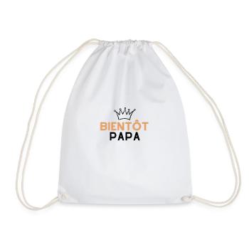 Bientôt Papa - Sac de sport léger - blanc - Devant