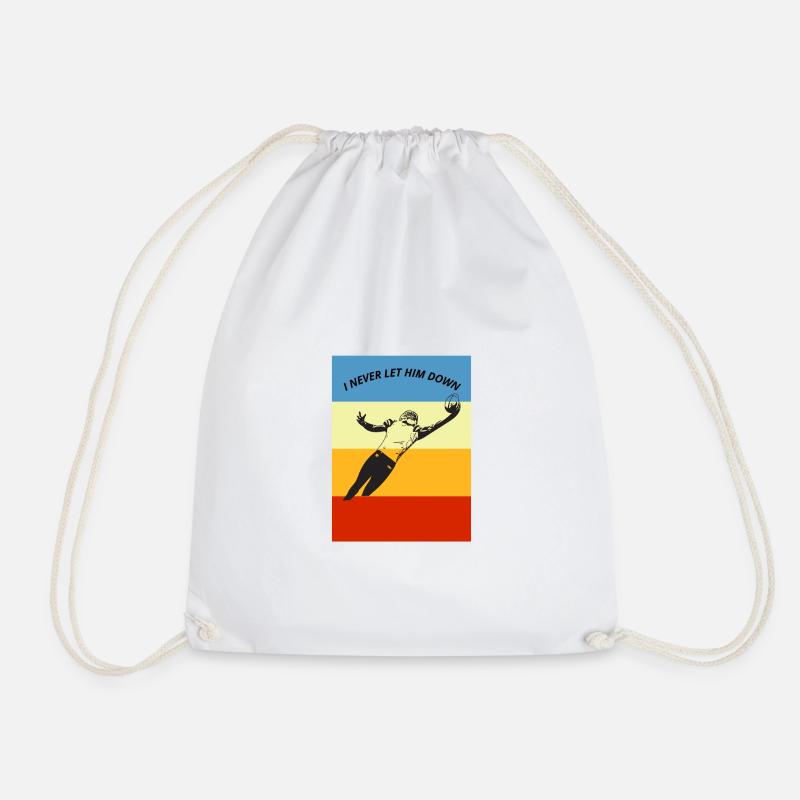 I never let him down Design - Drawstring Bag - white