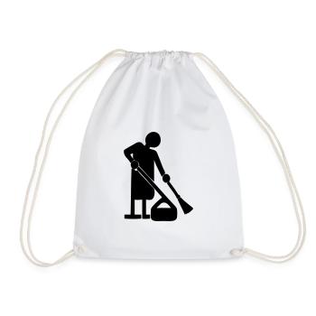 Best cleaner - Drawstring Bag - white - Front