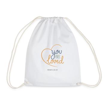 You Are Loved T-Shirt – Römer 8,38–39 - Turnbeutel - Weiß - Vorne