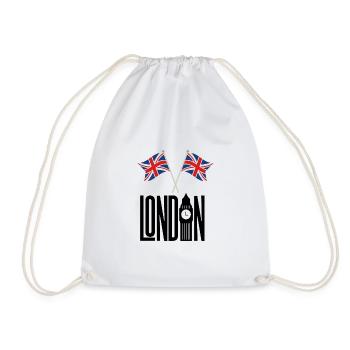 London - Drawstring Bag - white - Front