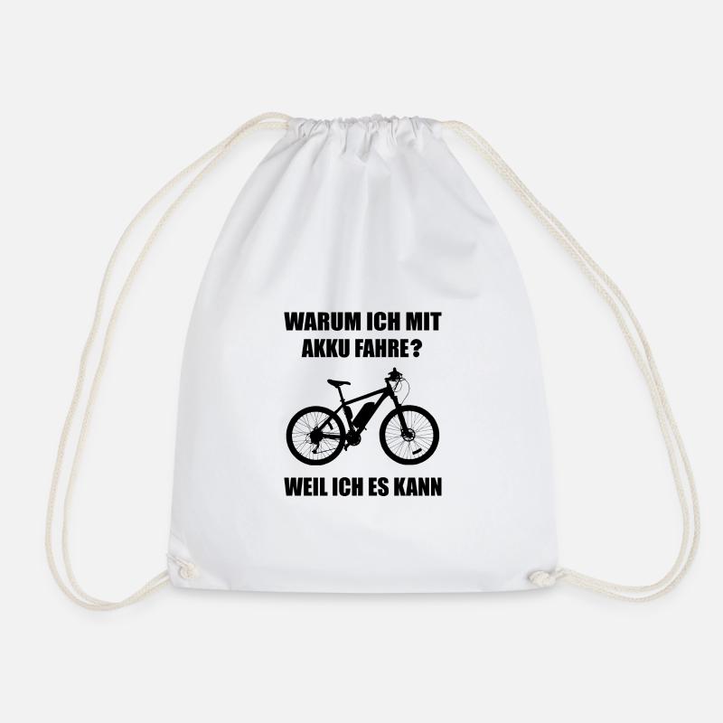 Fahrrad - Turnbeutel - Weiß