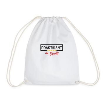 Intern in action - Drawstring Bag - white - Front