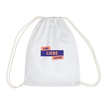 LEBE!LIEBE!LACHE! - Turnbeutel - Weiß - Vorne