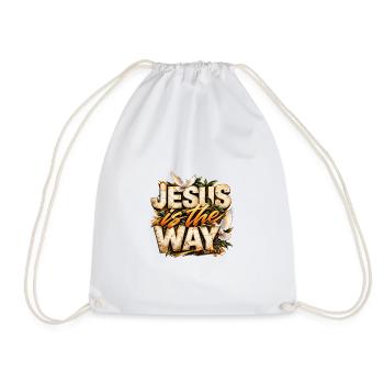 Jesus Is The Way Jesus ist der Weg Christ Design - Turnbeutel - Weiß - Vorne