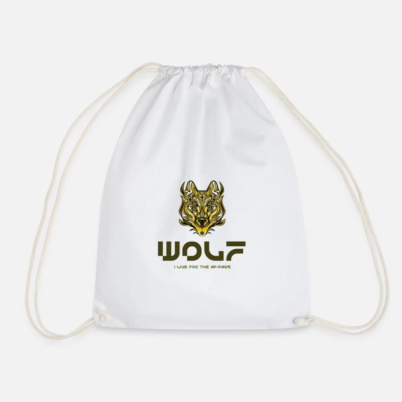 Wolf Lover i love Wolf - Turnbeutel - Weiß