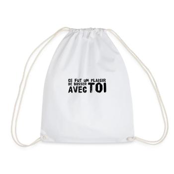 Ce fut un plaisir de bosser avec toi - Sac de sport léger - blanc - Devant