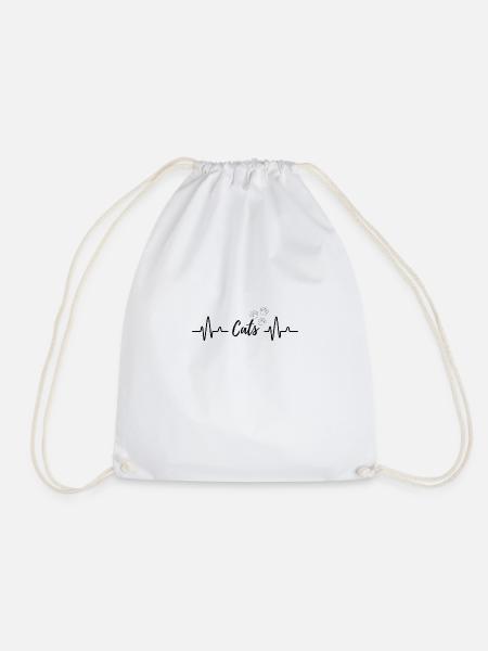Cats Cat Love Cat Lovers - Drawstring Bag - white