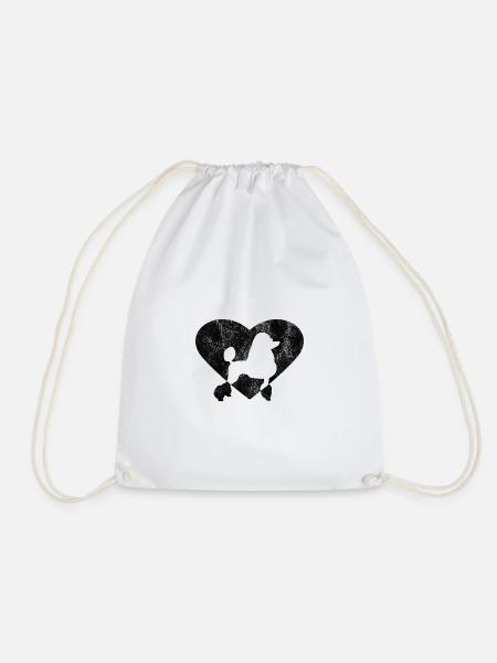 Pudel Zwergpudel Hundeerziehung Hunde Dog Geschenk - Turnbeutel - Weiß