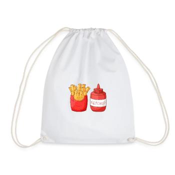 Frites ketchup frites - Sac de sport léger - blanc - Devant