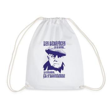 Jean Gabin - Le cave se rebiffe (Bleu) - Sac de sport léger - blanc - Devant