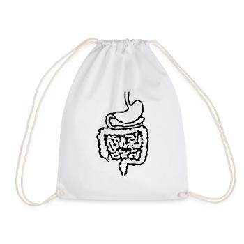doctor_intestine_d1 - Drawstring Bag - white - Front