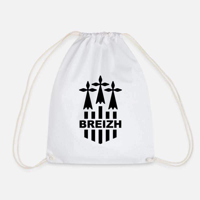 Breizh logo 2 - Turnbeutel - Weiß