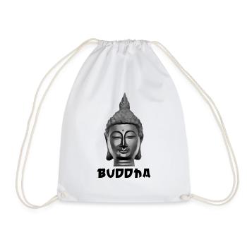 Buddha Buddhism Buddhist Spiritual - Drawstring Bag - white - Front