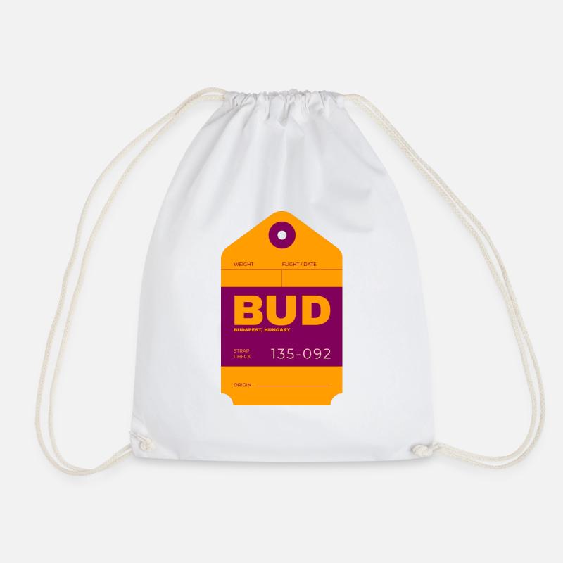 Budapest - Hungary - Drawstring Bag - white