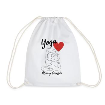 Yoga Soul und Heart Serie - Turnbeutel - Weiß - Vorne