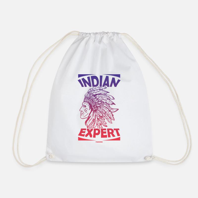 Indian Expert - Drawstring Bag - white
