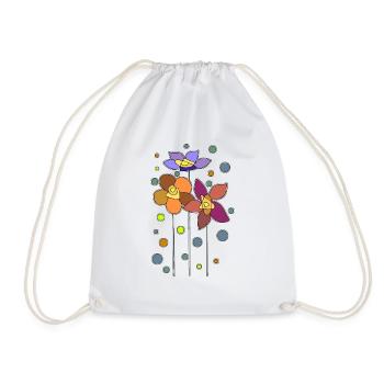 Fleur - Sac de sport léger - blanc - Devant