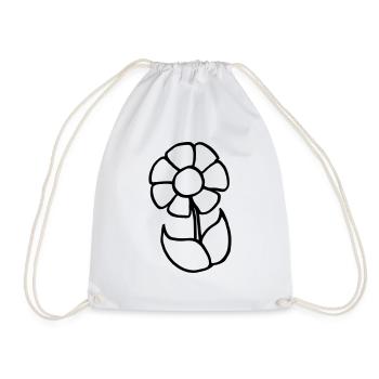Flower - Drawstring Bag - white - Front