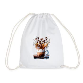 CAFE - Drawstring Bag - white - Front