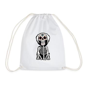 La Catrina / Tatouage / Mexique / Animal / Chien - Sac de sport léger - blanc - Devant