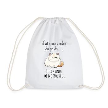 J’ai beau perdre poids il continue de me trouver - Sac de sport léger - blanc - Devant