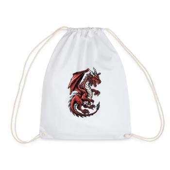 Vintage-Drache zügellos - Turnbeutel - Weiß - Vorne