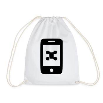 Telephone - Drawstring Bag - white - Front