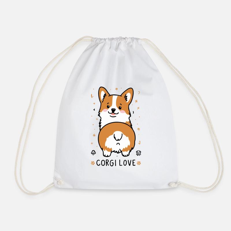 Corgi Liebe - Turnbeutel - Weiß