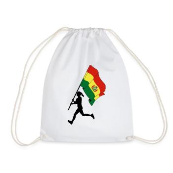 Drapeau Bolivie femme course - Sac de sport léger - blanc - Devant