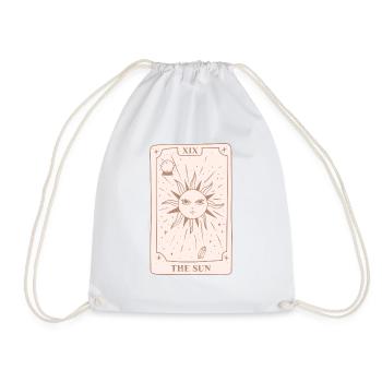 Tarot The Sun Magic Witch whimsical - Drawstring Bag - white - Front