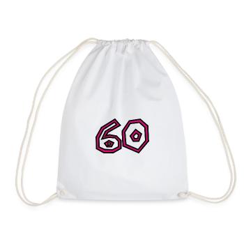 60. 60 ANS. 60e ANNIVERSAIRE. ANNIVERSAIRE 60 ANS. - Sac de sport léger - blanc - Devant